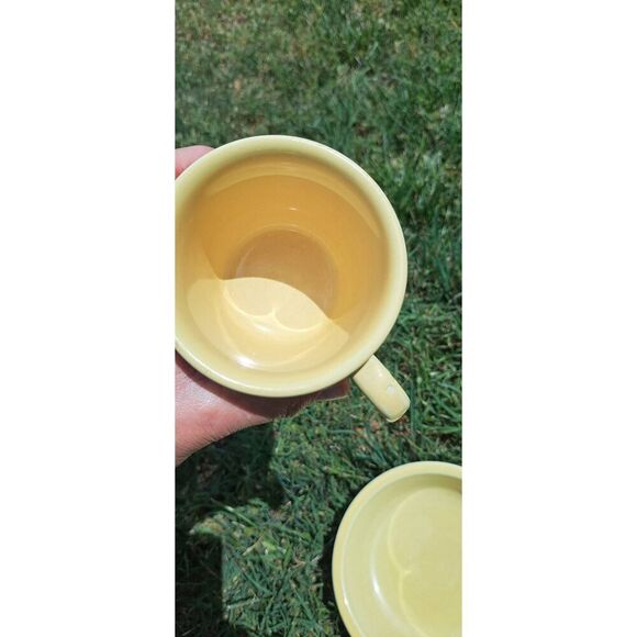 Fiestaware 2 Pale Yellow salad/soup bowls & one mug - Picture 5 of 6